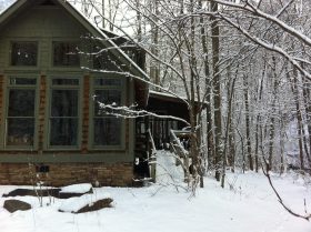 Cabin in the snow